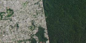 Imagem de satélite mostra divisa entre Manaus e a Floresta Amazônica