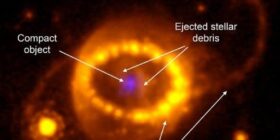 Como essa supernova conseguiu um “colar de pérolas”?