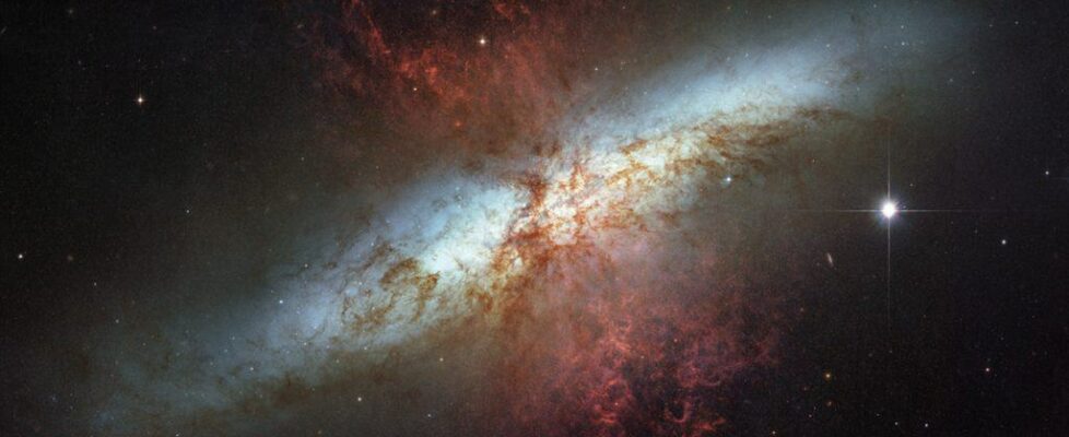 Explosão na “Galáxia do Charuto” revela estrela nunca vista fora da Via Láctea