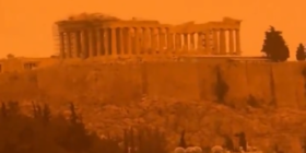 Poeira do deserto do Saara avança sobre a Grécia e deixa céu laranja; veja