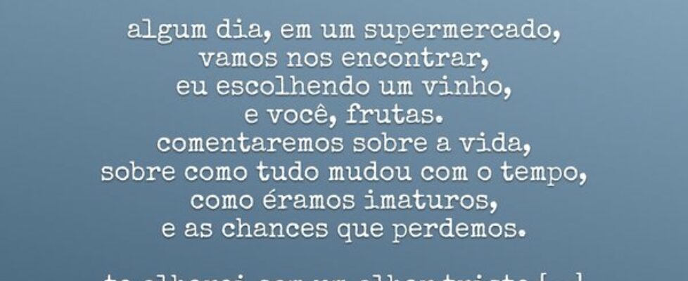 reticências; ⁠algum dia, em um supermercado, vamo... Vinicius Rodrigues