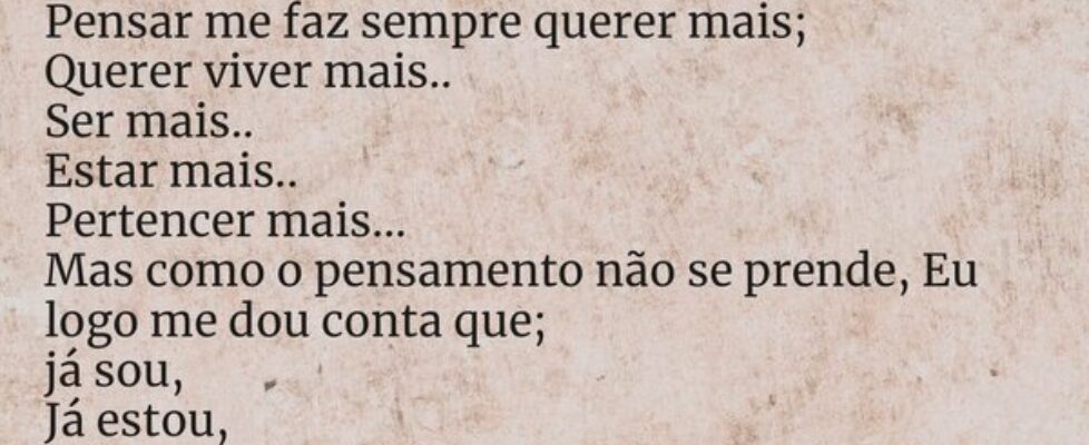 ⁠Tenho inúmeros sentimentos Pensar me faz sempre q... Micklangeloo