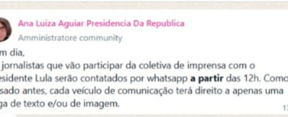 Planalto seleciona jornalistas ‘amigos’ para participar da coletiva final de Lula no G20