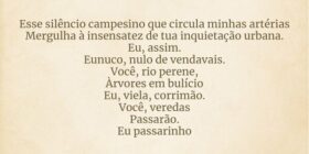 ⁠Esse silêncio campesino que circula minhas artéri... Nicola Vital