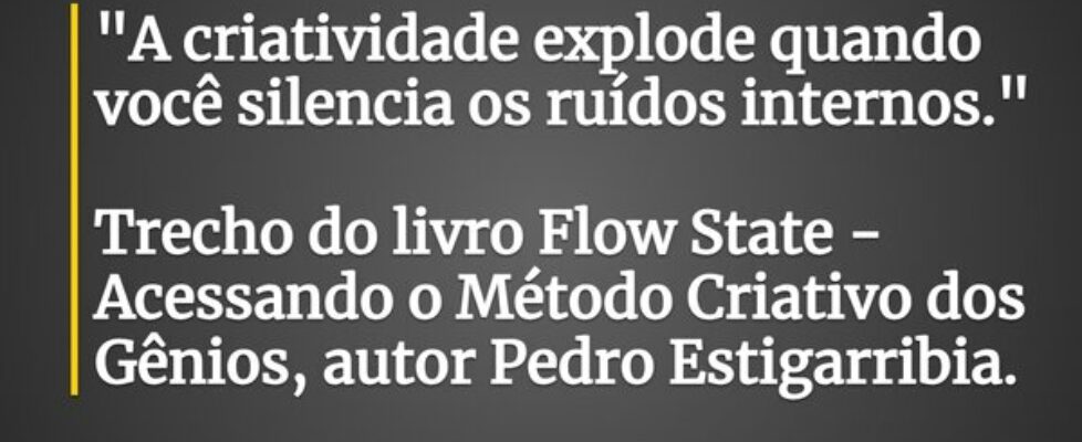 ⁠"A criatividade explode quando você silencia... Pedro Estigarribia