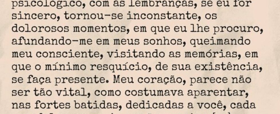 ⁠Eu sinceramente, não quero perder isso, novamente... Vinagreete