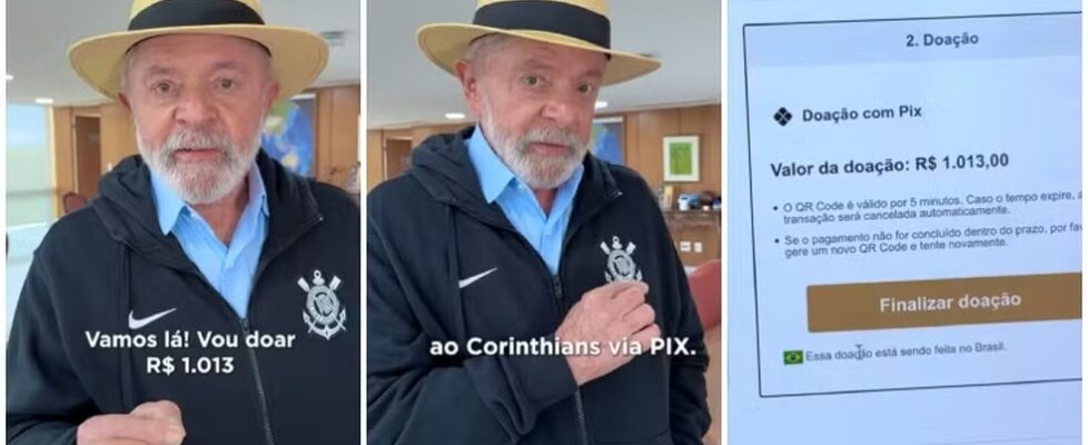 Lula faz doação ao Corinthians para descartar taxação ao Pix