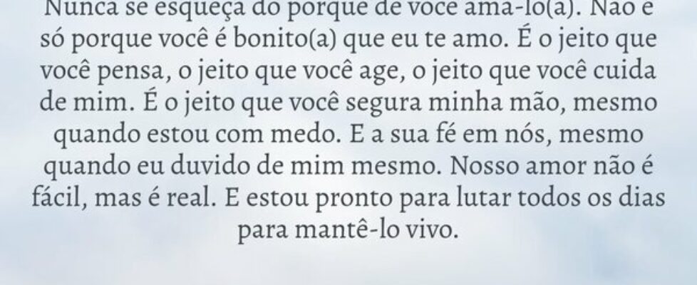 Nunca se esqueça do porquê de você amá-lo(a). Não ... Berthelot supreme