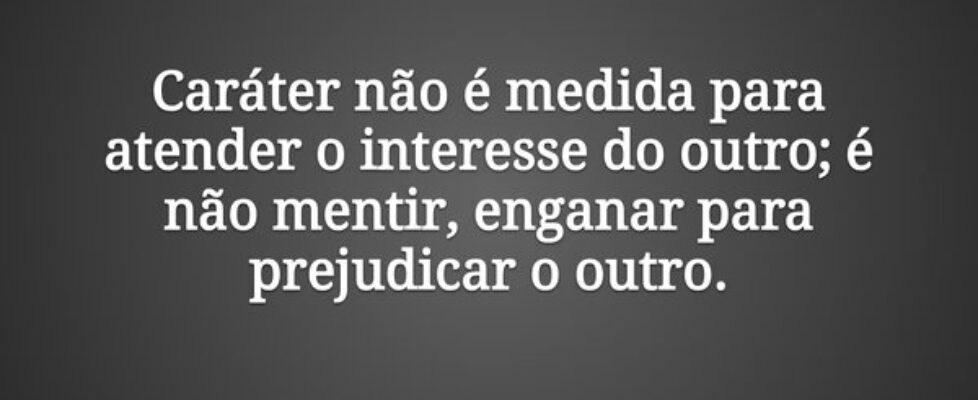 Caráter não é medida para atender o interesse do o... Claudia Berlezi