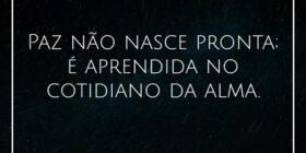 Paz não nasce pronta; é aprendida no cotidiano da ... Damião Leão