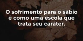 O sofrimento para o sábio é como uma escola que tr... Dayanne Raissa Dutra Pires