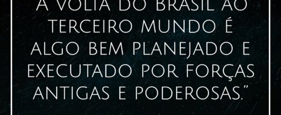 “A volta do Brasil ao terceiro mundo é algo bem pl... Diógenes Neto