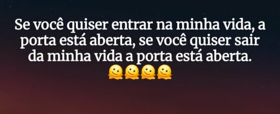 Se você quiser entrar na minha vida, a porta está ... Elizabeth Luiz sobrinho