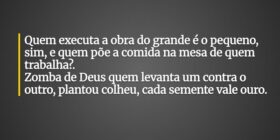 Quem executa a obra do grande é o pequeno, sim, e ... Fernando Alva