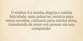 O senhor é a minha alegria e minha felicidade, sua... Filipe França