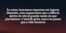 Às vezes, buscamos respostas em lugares distantes,... Gabriel Medeiros