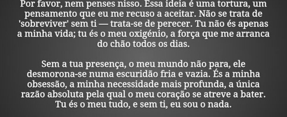Por favor, nem penses nisso. Essa ideia é uma tort... Graciela D. William