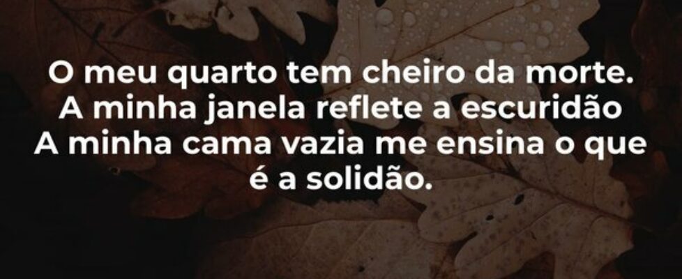 O meu quarto tem cheiro da morte. A minha janela ... Ismail Marcelino Ram