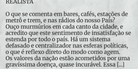 ⁠ESTADO DE SÍTIO EM UM PAÍS UTÓPICO REALISTA O q... Israel Soler