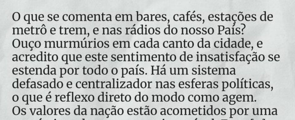 ⁠ESTADO DE SÍTIO EM UM PAÍS UTÓPICO REALISTA O q... Israel Soler