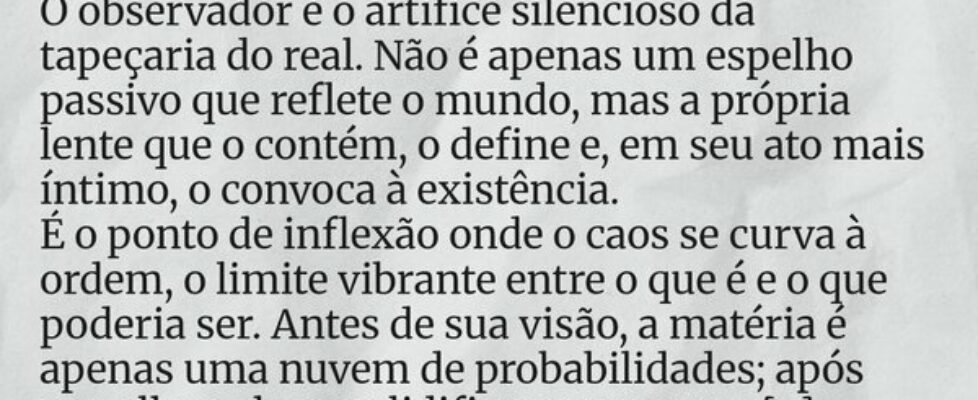 ⁠O Observador: Ensaio Poético-Filosófico O obser... Israel Soler