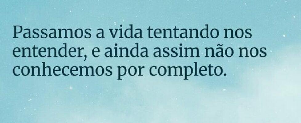 Passamos a vida tentando nos entender, e ainda ass... Ivo Mendes Morais