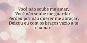 Você não soube me amar, Você não soube me guardar.... Jonas Kakaroto