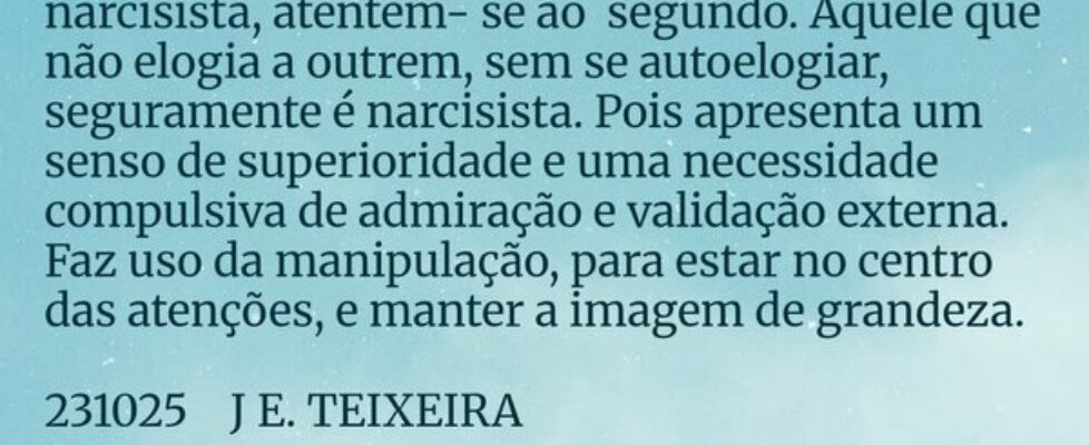 Entre um ser humano egoísta e um indivíduo narcis... J6nemg