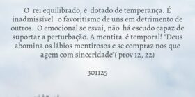 O rei equilibrado, é dotado de temperança. É ina... J6nemg
