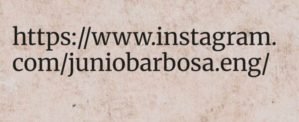 https://www.instagram.com/juniobarbosa.eng/... Junio Barbosa