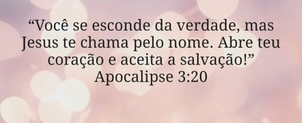 “Você se esconde da verdade, mas Jesus te chama pe... Miriamleal