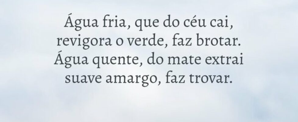 Água fria, que do céu cai,  revigora o verde, faz ... O Bruxo de Curitiba