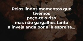 Pelos lindos momentos que tivemos
peço-te o riso
m... Oscar de Jesus Klemz