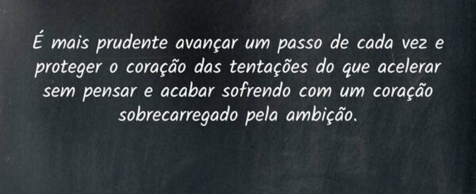 É mais prudente avançar um passo de cada vez e pro... Pr. Wellington Cleiton