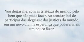Vou deitar me, com as tristezas do mundo pelo bem ... Ricardo V. Barradas