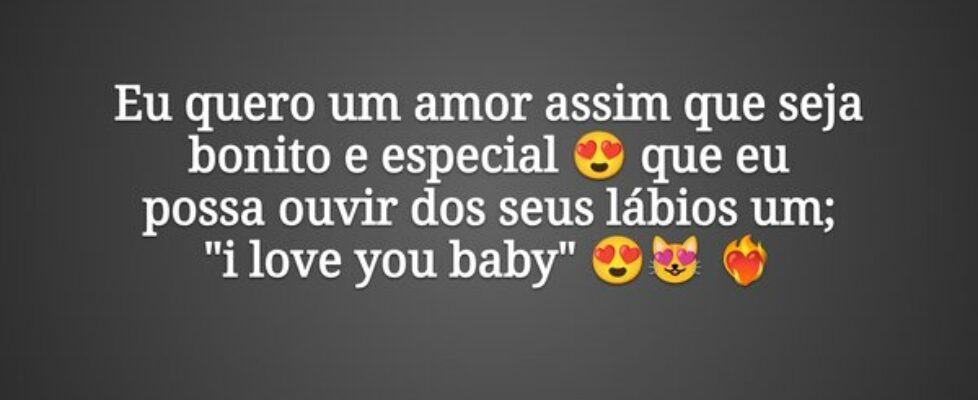 Eu quero um amor assim que seja  bonito e especial... Sbt9