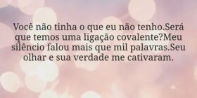 Você não tinha o que eu não tenho.Será que temos u... Shalimar Farias da Silva