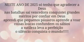 NESTE ANO DE 2025 só tenho que agradecer a Deus na... Ssilva23