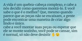 A vida é um quebra-cabeça complexo, e cabe a nós d... Starisy2
