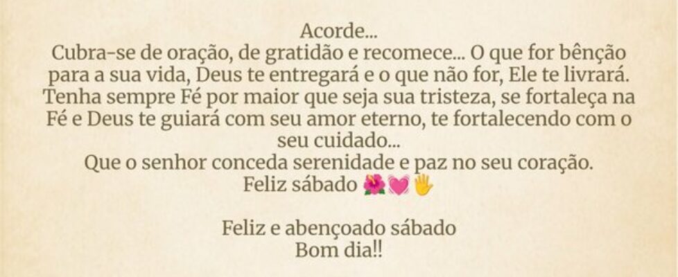 Acorde... Cubra-se de oração, de gratidão e recome... Starisy2