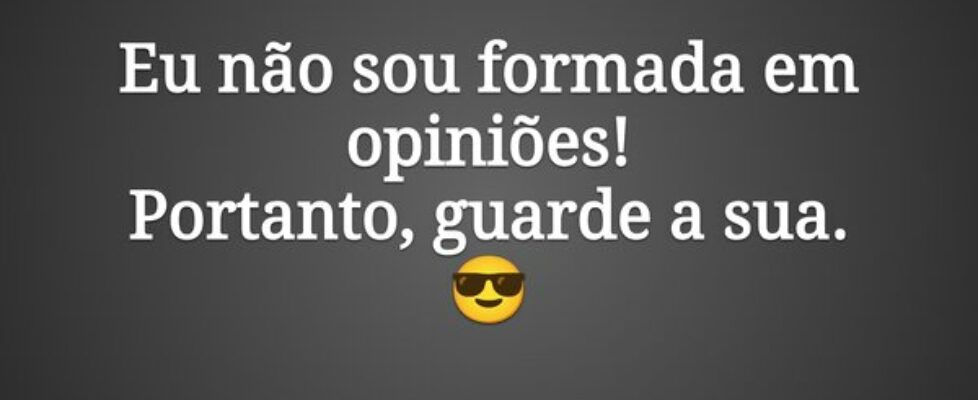 Eu não sou formada em opiniões! Portanto, guarde a... Starisy2