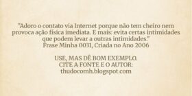 "Adoro o contato via Internet porque não tem ... THUDOcomH
