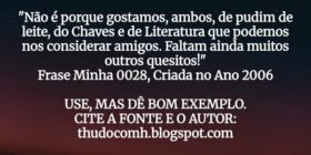 "Não é porque gostamos, ambos, de pudim de le... THUDOcomH