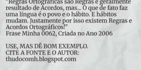 "Regras Ortográficas são Regras e geralmente ... THUDOcomH