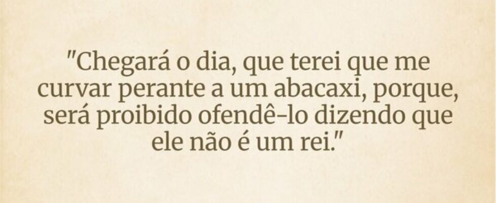 "Chegará o dia, que terei que me curvar peran... Wesley D Amico