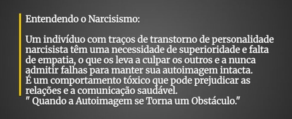 Entendendo o Narcisismo: Um indivíduo com traço... Van Escher