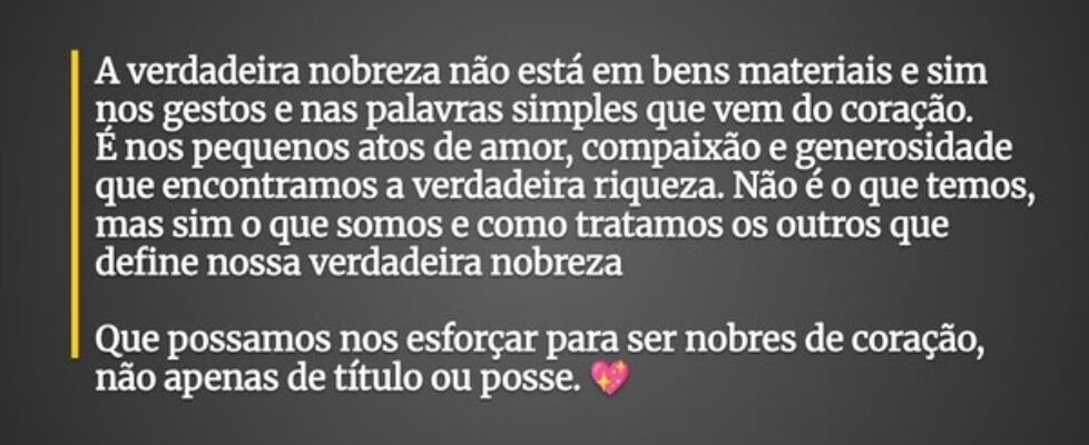 A verdadeira nobreza não está em bens materiais e ... Van Escher
