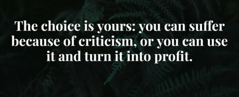The choice is yours: you can suffer because of cri... Abraham Cezar