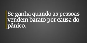 Se ganha quando as pessoas vendem barato por causa... Claudia Berlezi