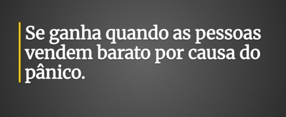 Se ganha quando as pessoas vendem barato por causa... Claudia Berlezi